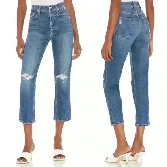 Mother Denim Tomcat Straight Leg Jean in Playing With Scissors Size 26 - Picture 5 of 15